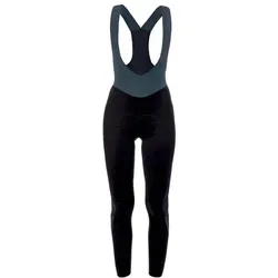 Q 36.5, Damen, Velohosen, Long Salopette L1 Woman With Insert (S), Schwarz
