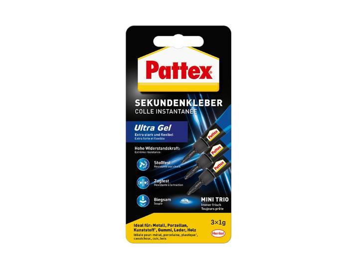 Pattex Sekunden-Kleber Ultra Gel Mini 3 Stück