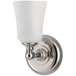 Wandlampe Leuchte Badezimmerlampe Opalglas LED Flurlampe Spiegelleuchte chrom