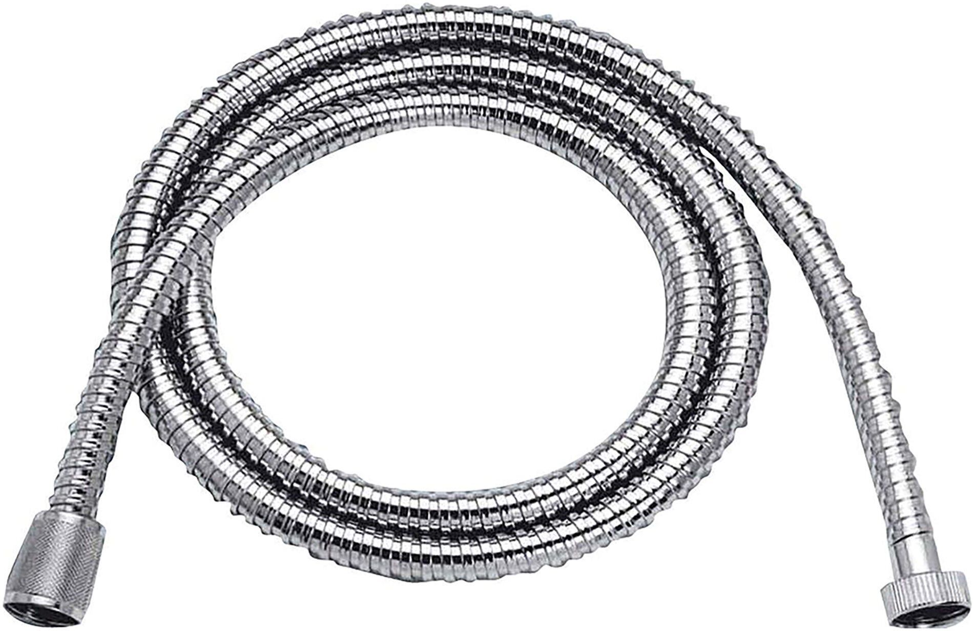 Faid FLESSIBILE DOCCIA  150-200 cm CROMO IN ACCIAIO ESTENSIBILE AGGRAFFATURA DOPPIA
