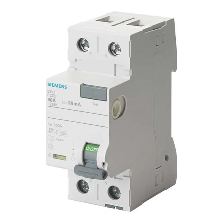 Siemens Dig.Industr. FI-Schutzschalter Typ A, 30mA, 40A 5SV3314-6 (5SV33146)
