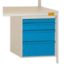 Manuflex LD4832.5012 ESD ESD-Gehäuse-Unterbau, Nutzhöhe 500 mm mit 4 Schubfächern