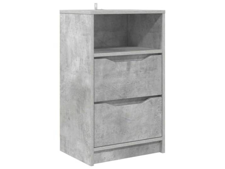 Heofavd Nachttisch Beton Grau 40 x 30 x 67 cm Holzwerkstoff
