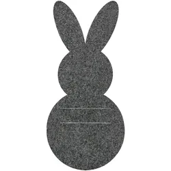 Bestecktasche Hase Filz dunkelgrau