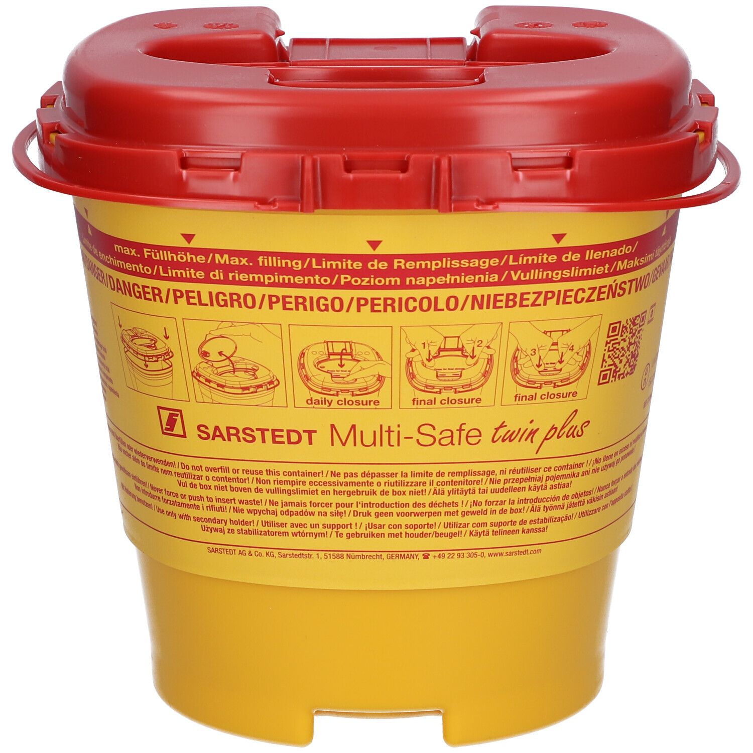 Kanülensammler 2 l eckig gelb 1 St Box