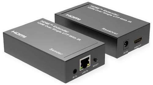 Roline 14.01.3641 HDMI, RJ45, Infrarot HDMI over IP Extender über Heimnetzwerk (IP-basiert) 120m