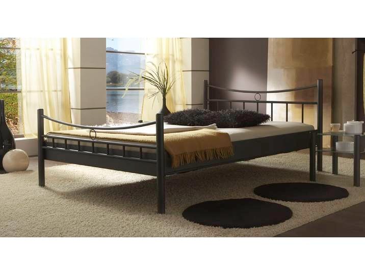 Metallbett Iris , schwarz , mit Fußteil , 100x210