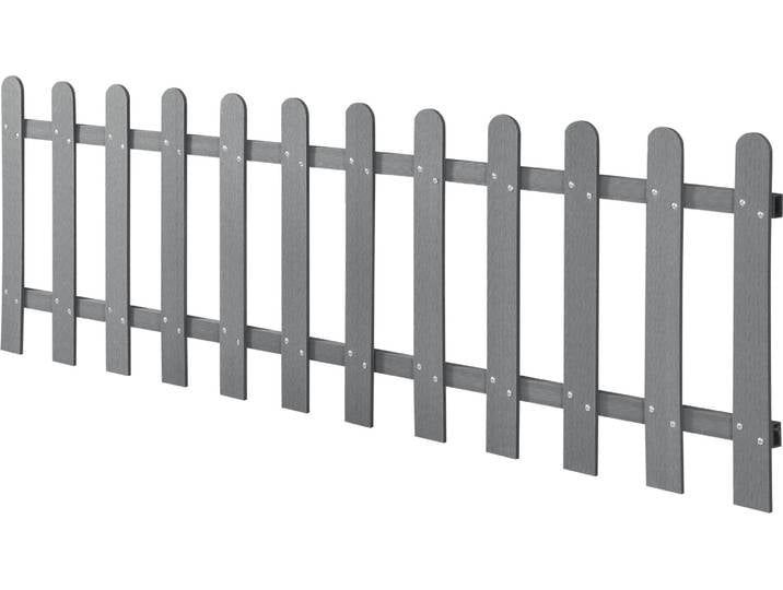 [neu.holz] Clôture de jardin WPC Clôture à lattes Clôture en bois Clôture de jardin Clôture de frise Protection visuelle Gris
