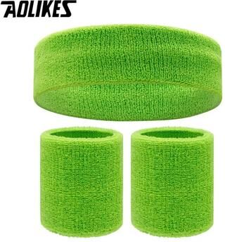 Inspire Essentials AOLIKES Sports Sweatband Set Headband And Wristbands For Running Gym Basketball 7