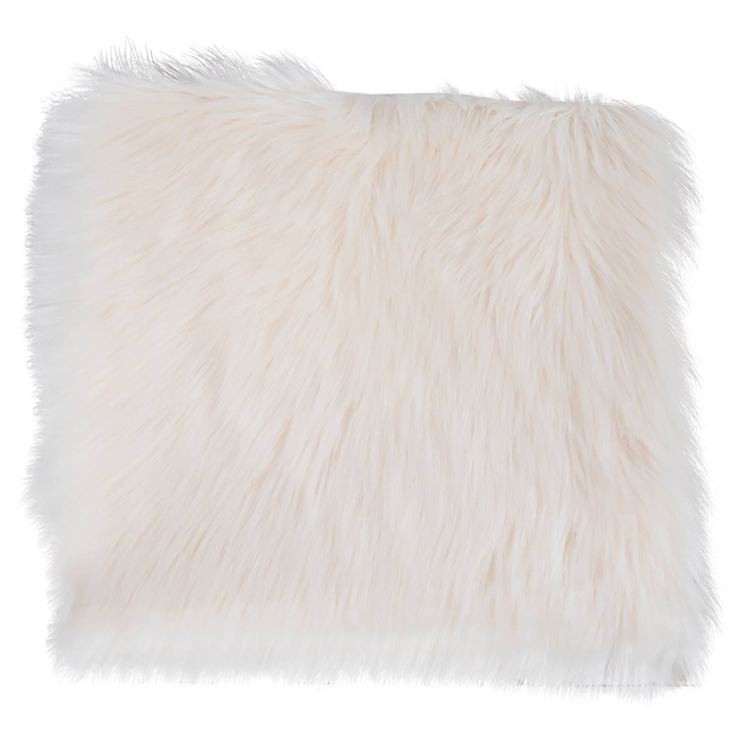 home24 Zitkussen Lambskin Artificial II wit/crèmekleurig, 40 x 40 cm, faux fur