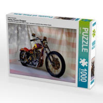 CALVENDO Puzzle Harley Classic Chopper 1000 Teile Lege-Größe 64 x 48 cm Foto-Puzzle Bild von Ingo Laue