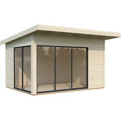 Palmako Gartenhaus Andrea 11,2 m2 mit Schiebetür - 44 mm naturbelassen