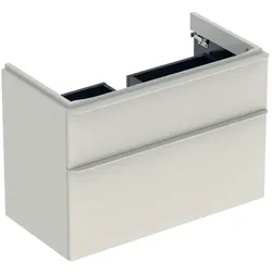 Geberit Smyle Square Waschtisch-Unterschrank 500354JL1 88,4x61,7x47cm, sandgrau hochglanz, 2 Schubladen