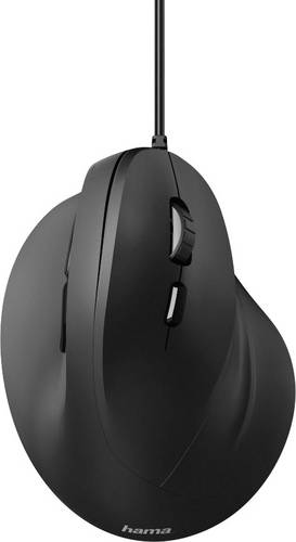 Hama EMC-500 Ergonomische Maus USB Optisch Schwarz 6 Tasten 1000 dpi, 1400 dpi, 1800 dpi Ergonomisch