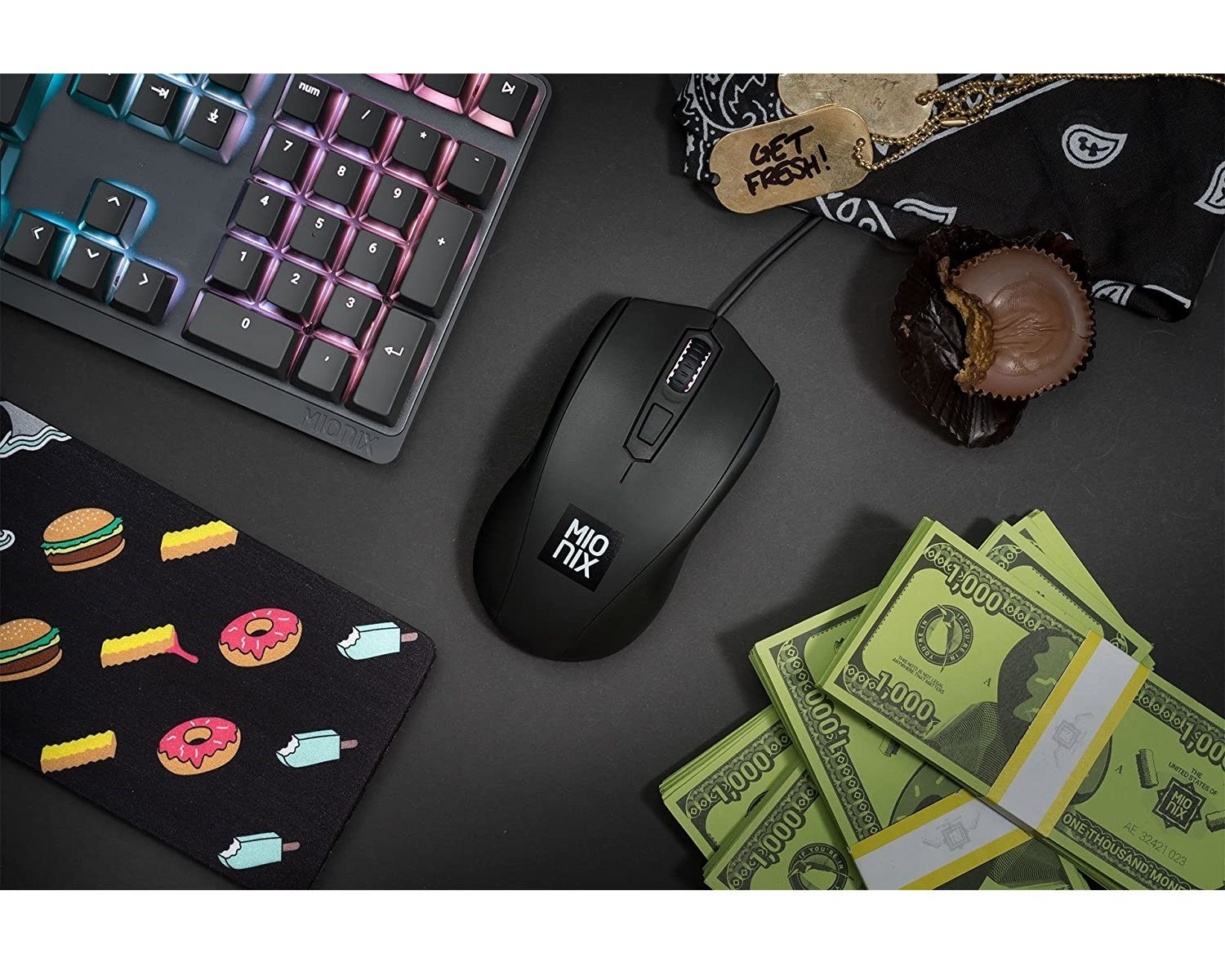 Mionix Avior Black Gaming en Kunstenaars Maus