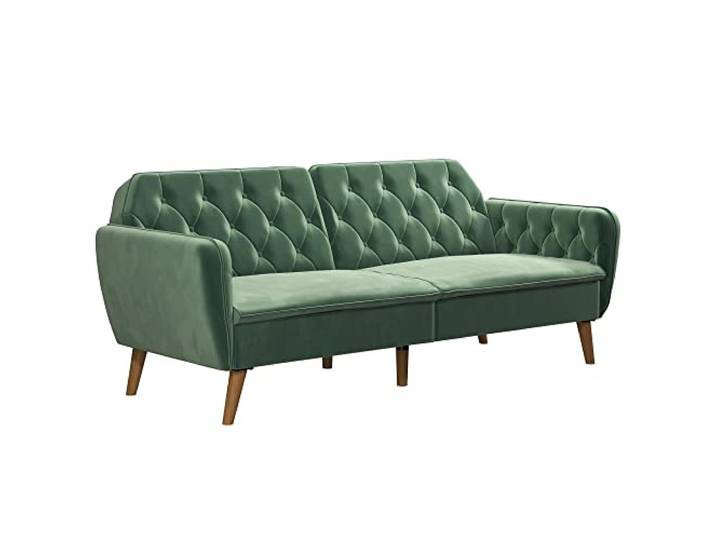 Tallulah Schlafsofa 3-Sitzer, Hellgrün, Samtbezug 211 x 86 x 81 cm