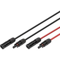 Solarkabel Verlängerung Ø 6mm² PV 1.500Volt 2x 3 Meter - 1x rot, 1x schwarz, MC4-Stecker / -Buchse