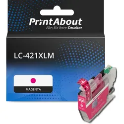 Druckerpatrone kompatibel mit Brother LC-421XLM - Magenta - Hohe Kapazität