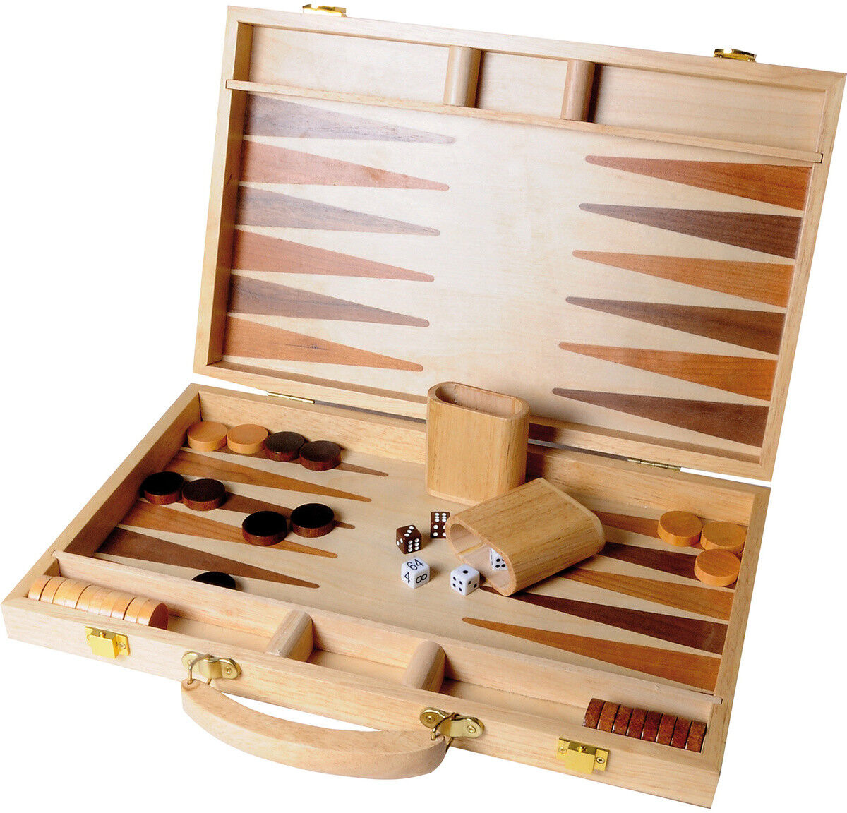 Backgammon bois naturel 38cm - Engelhart