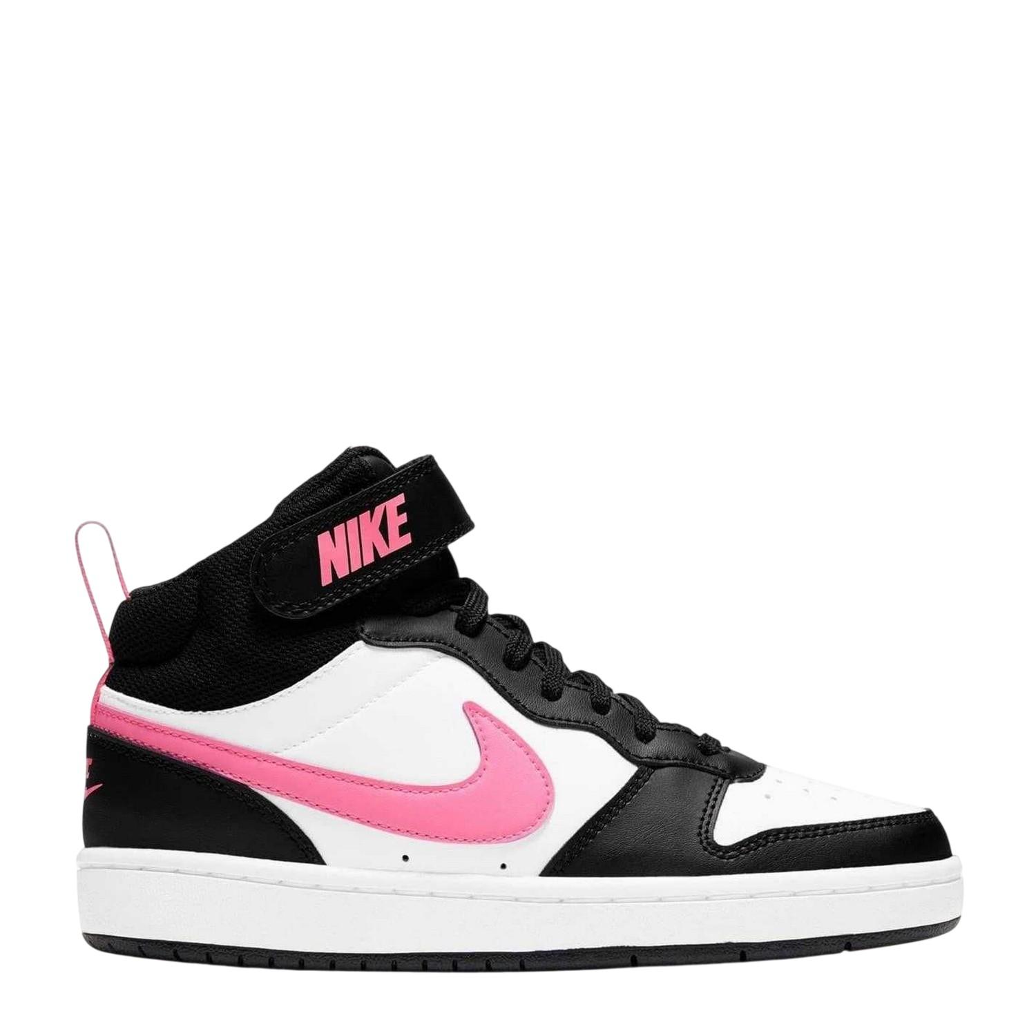 Nike - "Court Borough" High Tops für Kinder, Leder (Weiß/Pink)