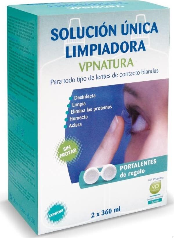 VP NATURA Solución Única Limpiadora Lentillas Blandas 2x360 ml