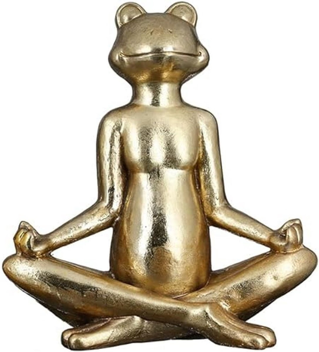 Decoratief figuur Statuut - Moderne design woonkamer decoratie - Goudkleurig - Hoogte: 62 cm