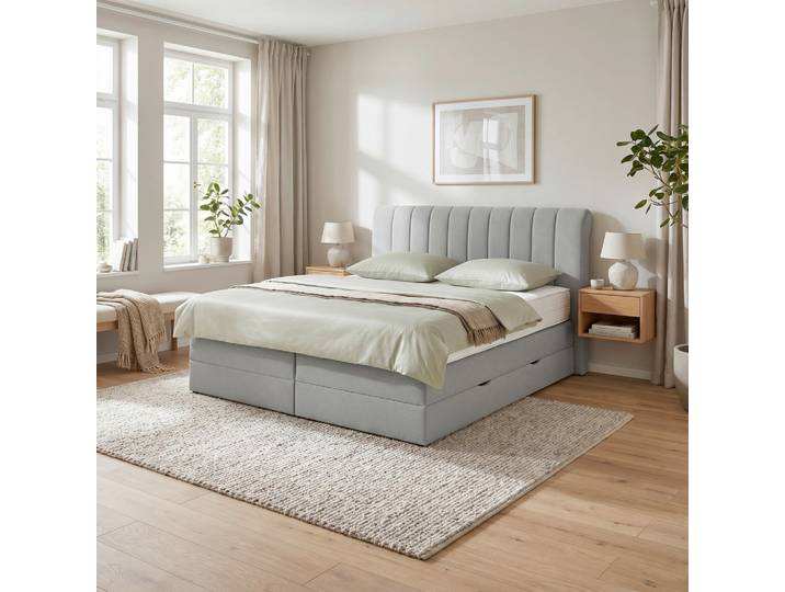 Boxspringbett Belano Dunkelgrau ca. 180x200cm