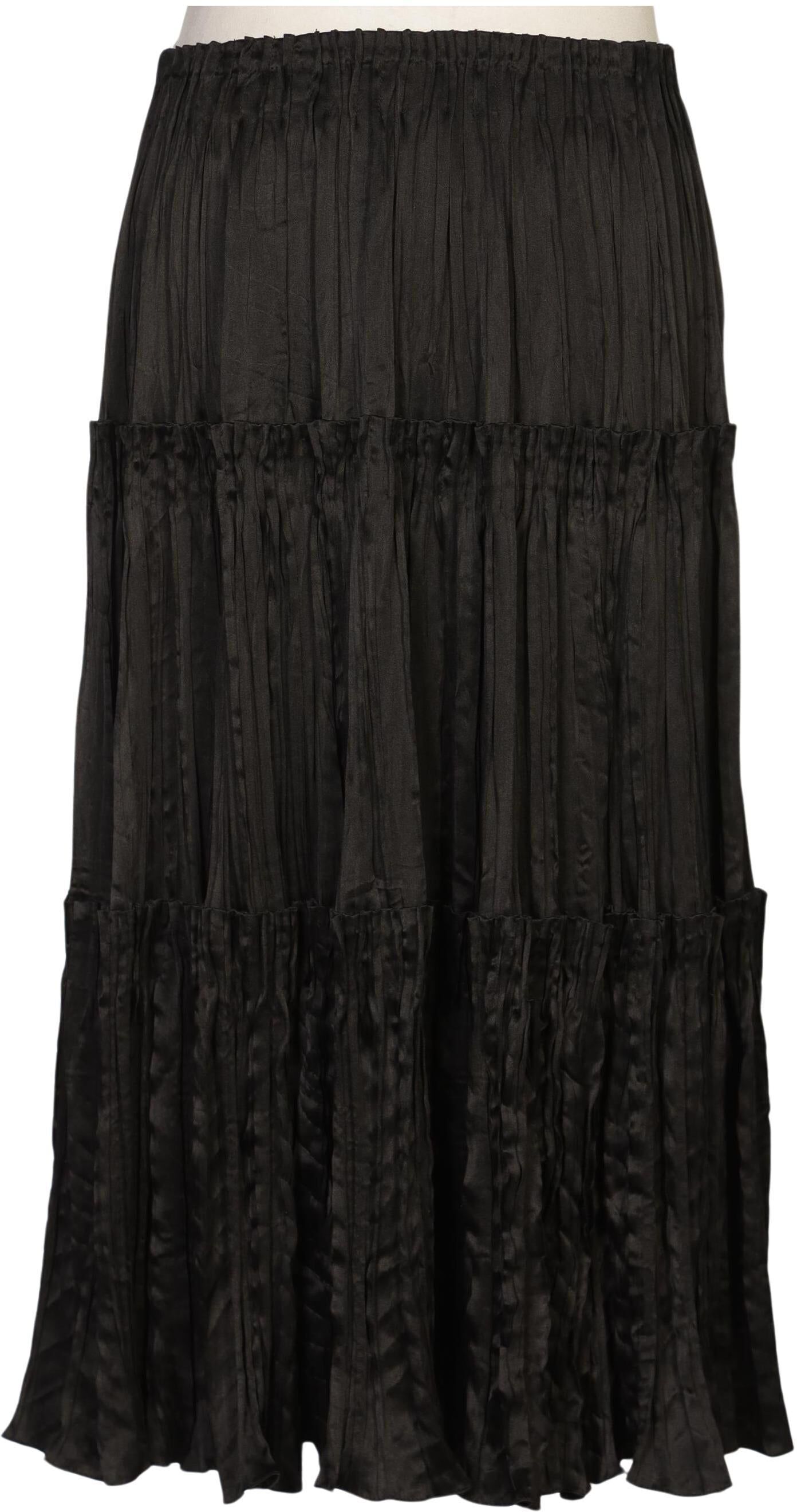 Max Mara Damen Rock, Schwarz, Gr. EU 44, Seide - Second Hand