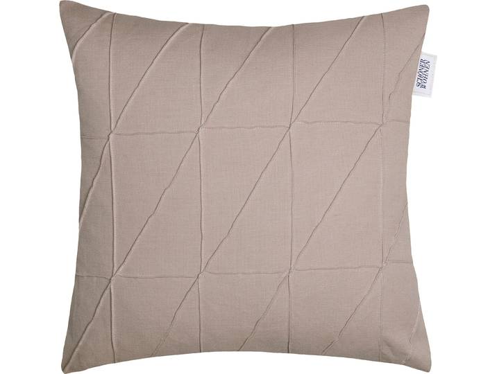 Dekokissen Across , rosa (rosa, unifarben), B:45cm L:45cm, Baumwolle, Leinen, SCHÖNER WOHNEN-KOLLEKTION, Dekokissen_Sitzkissen_Kissenhüllen, Dekokissen, mit graphischer Ziernaht