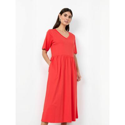 Maxikleid SOYACONCEPT "Soya Concept Dress SC-DERBY", Damen, Gr. XS, Normalgrößen, rot (4030 bittersweet), Obermaterial: 100% Baumwolle, Kleider Maxikleid