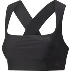 Puma Damen Bustiers Da Mid Impact Safari Glam Bra, Größe XL in Schwarz Schwarz