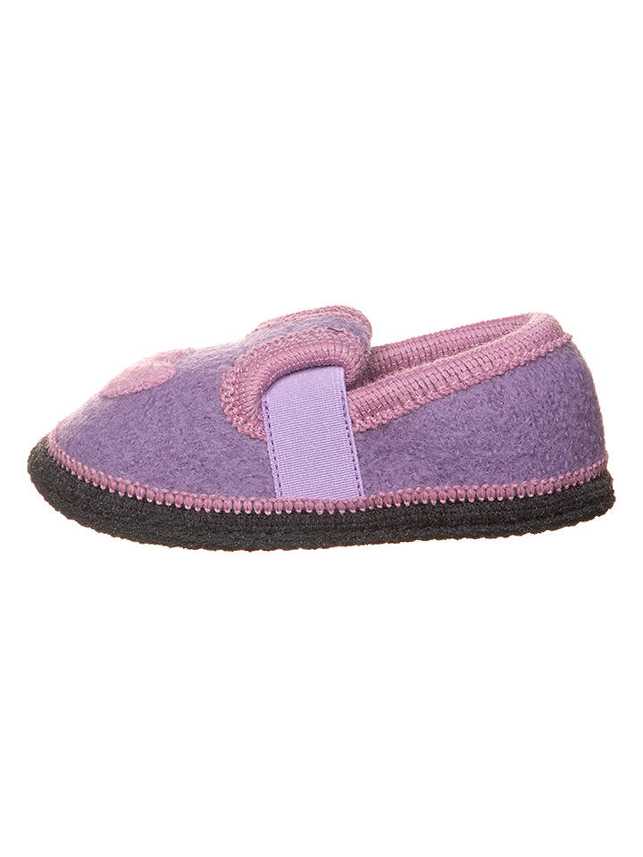 lamino Hausschuhe "Herz" in Rosa/ Lila - 29