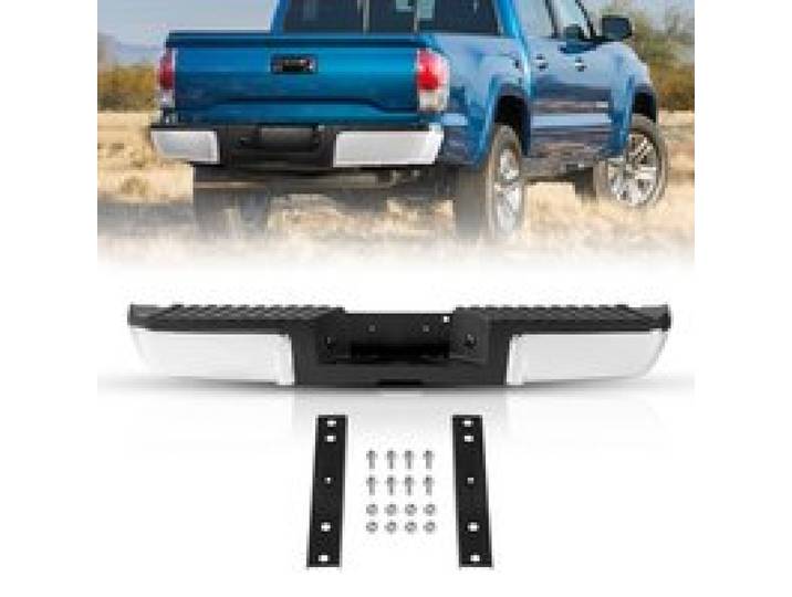 VEVOR Heckstoßstange, Kompatibel mit 2008-2016-Ford F250/Ford F350 Super Duty Chromstah Montage-Ersatz mit Kennzeichenbeleuchtung und Trittpolster
