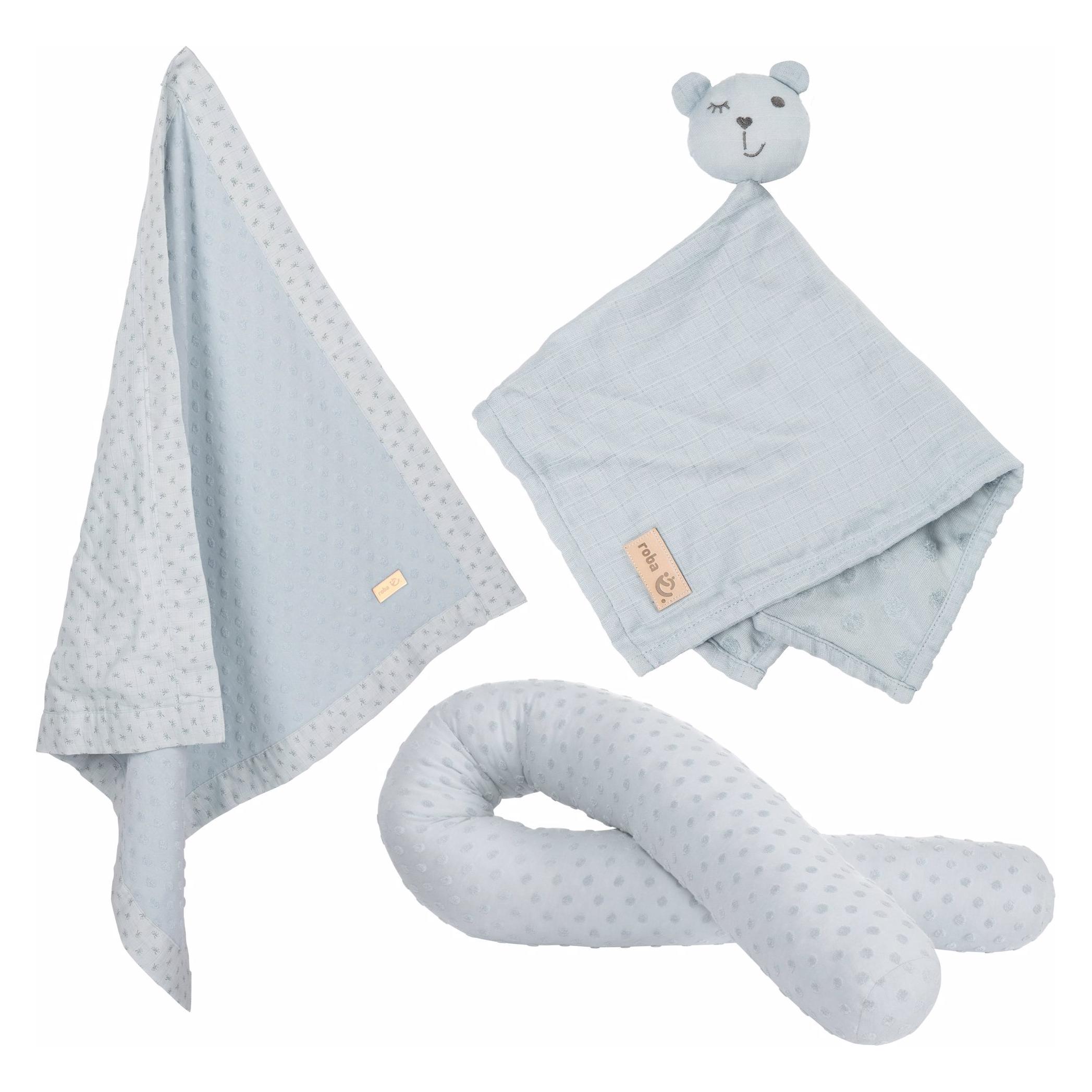 Roba Geschenkset Baby Kuscheln und Spielen Lil Planet türkis (40 x 40 cm) (228S03T3)