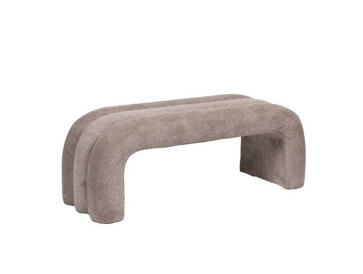 Banc en tissu l122 cm bump marron
