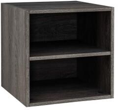 Sunjoy Quub Cabinet, Space Saving Stackable MDF Wood Cabinet for Living Room, Bedroom