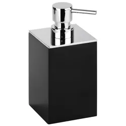 Bemeta Seifenspender Gamma Chrom/Schwarz Polyresin, Edelstahl, Kunststoff 145609310