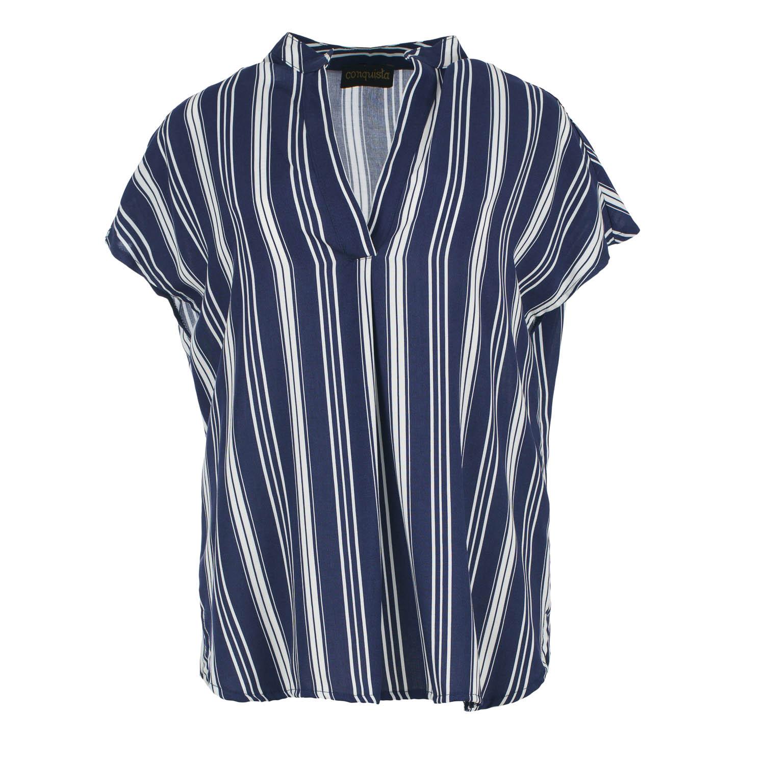 Gestreepte blouse van viscose met nautische inspiratie