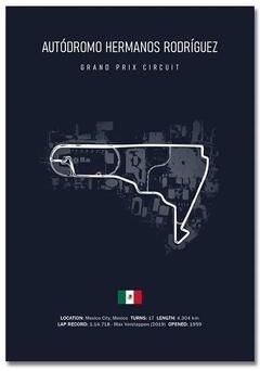 Inspire Essentials F1 Circuit Track Wall Art Canvas Motorsport Racing Poster 23 19.69 X 27.56 Inches