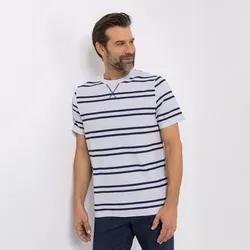 DENIM & CO. Herren Shirt, 1/2-Arm aus Pikee Rundhalsausschnitt Regular Fit