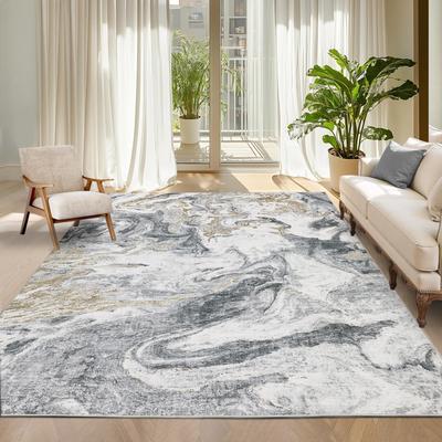 Garvee Modern Abstract Fluid Washable Area Rug
