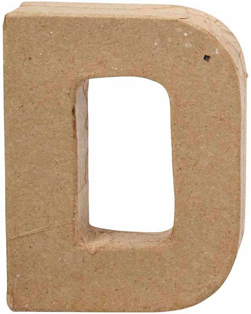 Creative Letter D Papier-mâché Decoratie voor op tafel, 10 cm