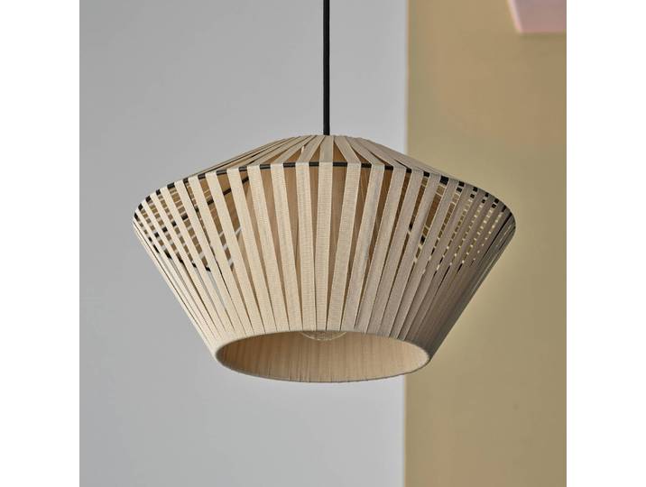 OSRAM Hängelampe Decor Stripes, dimmbar, creme / amber, für Wohn- / Esszimmer, Textil / Stoff / Seide, Pendelleuchte