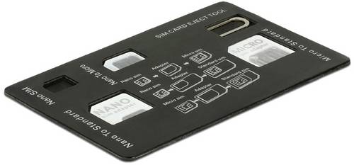 Delock 20650 SIM Adapter Adaptiert von: Nano SIM Adaptiert auf: Micro SIM