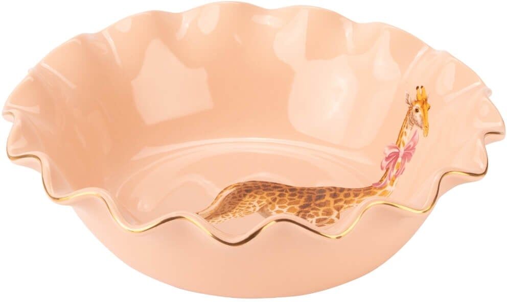 Yvonne Ellen Fluted Fruit Bowl - Giraffe