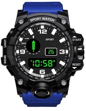 Uplifted Goods Military Grade Multi Functional Sports Watch a blue