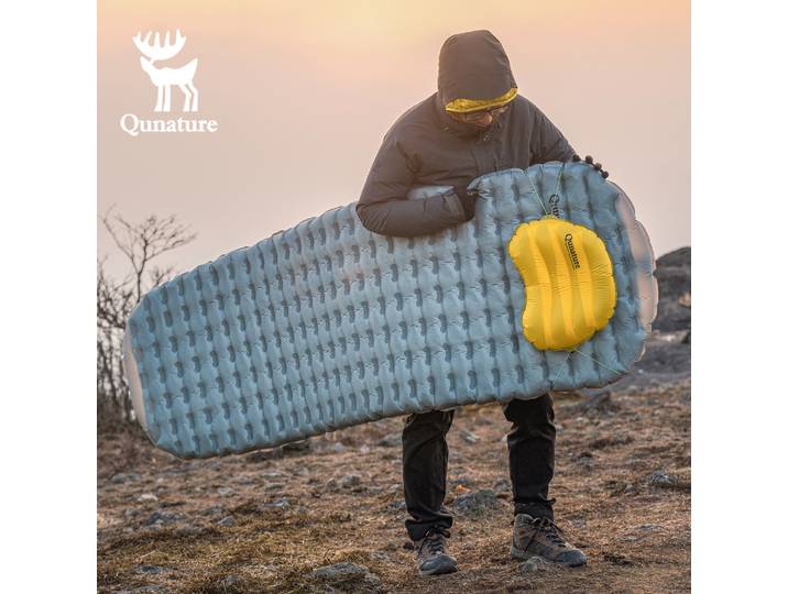 Qunature – matelas gonflable de Camping en plein air, ultraléger, imperméable, pour randonnée, pique-nique, pliable