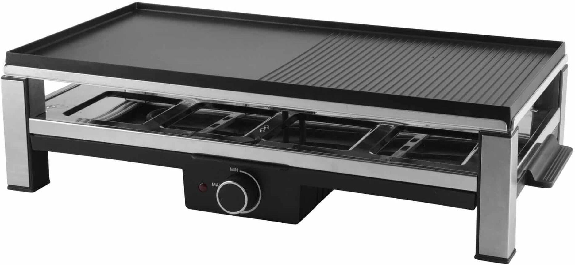 OHMEX Raclette "Raclette Pour 8", silber (schwarz, silberfarben), Raclettes, Raclette schwarz, silberfarben Einheitsgröße