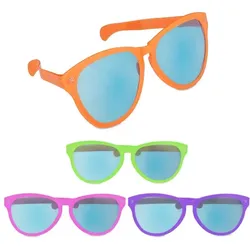 Relaxdays Große Partybrille 12er Set Grün,Lila,Orange