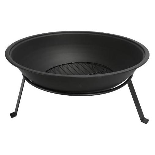 Adler Garten-Feuerstelle 55 cm mit Rost, Feuerschale aus Stahl für Holz und Holzbriketts, Feuerstelle (55 cm) (AD 6818)